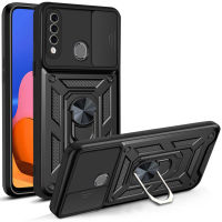 Samsung Galaxy A23/A23 5G/A24 4G/A22 5G/A22 4G/A21s/A20s Case,Robust Shield with Sliding Cover Camera Lens and Rotating Bracket Protective Case