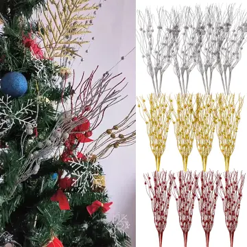 10Pcs Christmas Tree Picks Artificial Tree Filler Sticks Berry