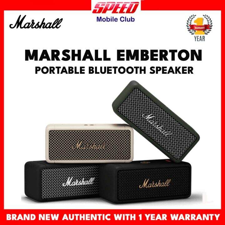 Marshall Emberton 20 Watts Wireless Bluetooth Portable Speaker Brand