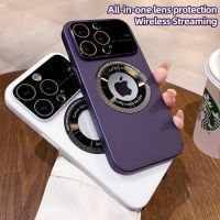 Magnetic Frosted Back Phone Case For iPhone 14 13 12 Pro Max Plus With Lens Protection Magsafe Luxury Matte PC Ultra Thin Cover