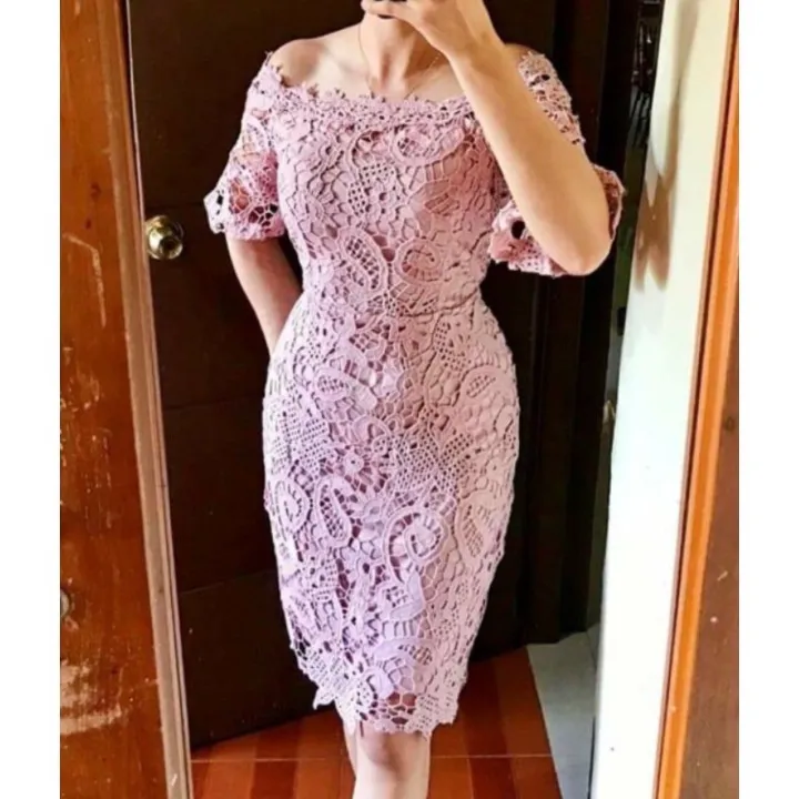 New for 2022 Korean Cocktail Dress 797 Lace Off Shoulder Party Dress ...