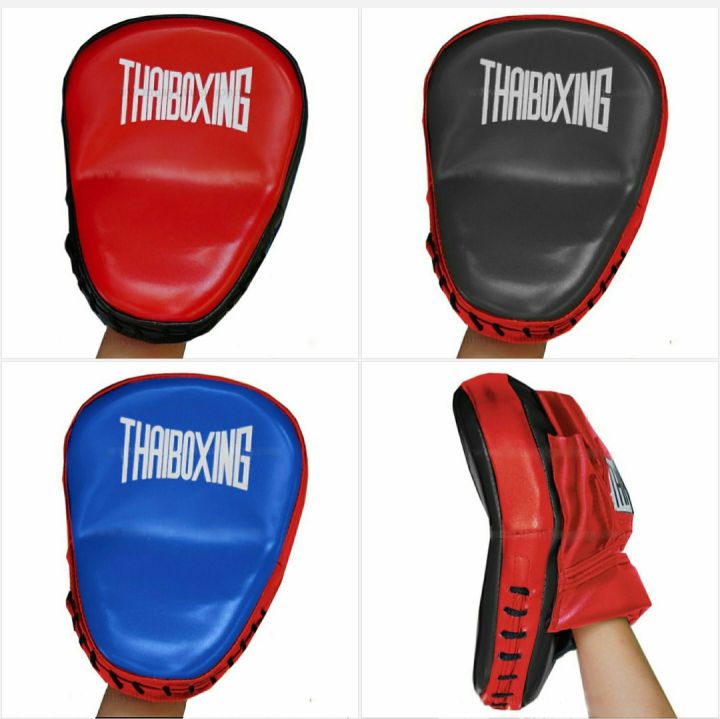 thaiboxing-เป้ามือโค้ง-เป้าล่อสากลแบบโค้ง-เป้าล่อชกมวย-เป้าล่อสั้น-เป้าชก-มวยไทย-punching-mitts-หนังเทียม-ราคาต่อ-1-ชิ้น