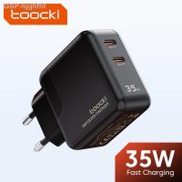 Hjghfhf Toocki เครื่องชาร์จ USB C GaN 35W ตัวชาร์จไฟสำหรับ iPhone 14 13 iPad 11 Type