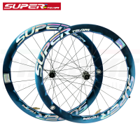 สีพิเศษ ดิสเบรค ล้อจักรยานเสือหมอบคาร์บอน SUPERTEAM CURVE PRO DISK ดิสก์เบรค ขอบ 50/50