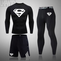 Thermal Underwear For Men Male Thermo Clothes compression set Thermal Tights Winter leggings basketball suit Quick Dry