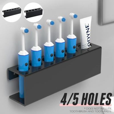 อุปกรณ์เสริมกล่องเก็บของห้องน้ำชั้นวางยาสีฟัน4/5รูสำหรับห้องน้ำในบ้านตัวยึดผนัง