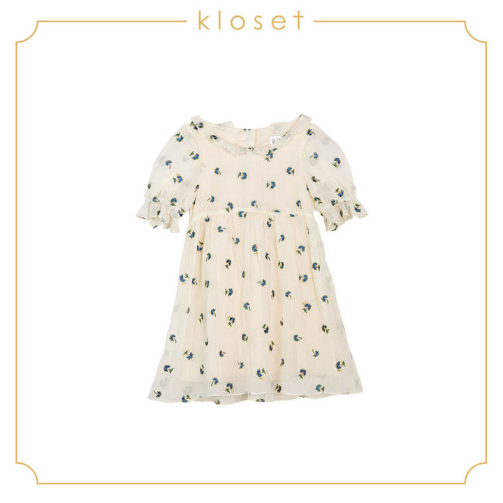 kloset-aw18-kd003-mini-ruffle-dress-ชุดเดรสเด็ก-เสื้อผ้าเด็ก-ชุดเด็ก