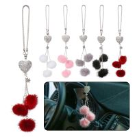 Fashion Diamond Car Accessorie Bling Hairball Pendant Auto Rearview Mirror Pendant Birthday Gift Auto Decoraction Ornaments