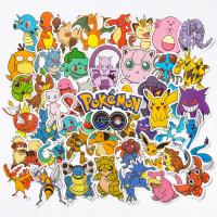 50pcs Sticker Pokemon Sticker Trolley Case Guitar Notebook Skateboard Sticker Cute Toys for Girls Anime Stickers Laptop Skin Stickers