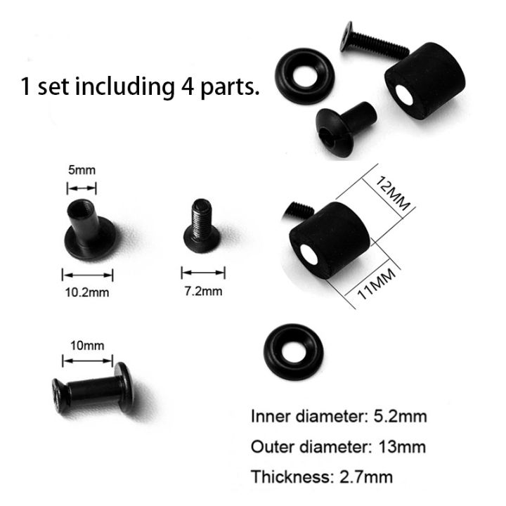 4-sets-kydex-holster-screw-parts-fast-dialing-sheath-screw-fittings-making-k-sheath-diy-waist-clip-screw-accessories