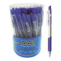 โยยา ปากกากด #1026 0.7 มม. หมึกน้ำเงิน แพ็ค 50 ด้าม / Yoya Ball Pen #1026 0.7 mm Blue Ink 50 Pcs/Pack