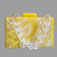 【YD】 Marble Clasp shoulder Messenger Female Evening Clutches Purse Hand