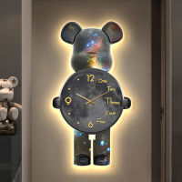 Creative Wall Clock ออกแบบโมเดิร์นการ์ตูนแฟชั่นตกแต่งบ้านนาฬิกาแขวนตกแต่งห้องนั่งเล่น Mute นาฬิกาหมี Reloj De Pared