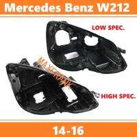 FOR Mercedes Benz E-class โคมไฟ E250สำหรับ Mercedes Benz E-Class 14 15 16 W212 E300 E260 E200เปลือกด้านหลังฝาหลังกรอบท้ายที่ครอบสีดำ