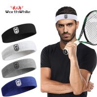 hot【DT】 WorthWhile Cotton Athletic Headband Elastic Sweatbands Men Basketball Gym Sweat Band Volleyball Tennis