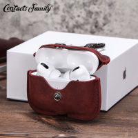 vintage genuine cowhide leather small coin purse airpods case women luxury wireless earphone case for airpods pro hasp mini bag