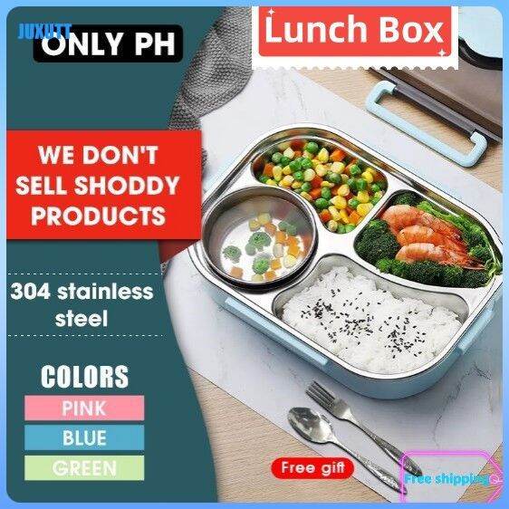 【Fast Delivery】304 Stainless Steel Lunch Box Bento Box Double Food Box ...