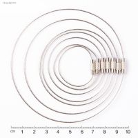 ✴♛℗ 1set EDC Keychain Tag Rope Stainless Steel Wire Cable Loop Screw Lock Gadget Ring Key Keyring Circle Camp Hanging Tool