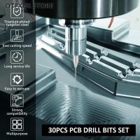 OTPXUK เซ็ตดอกสว่าน PCB 30ชิ้น,0.1-3.0มม. ไมโครเกลียวทนต่อการสึกหรอดอกสว่านดอกสว่านสว่านเจาะรูเกลียวขนาดเล็กชุดดอกสว่าน PCB สำหรับกระจก