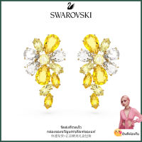 ?Swarovski?ต่างหูอัญมณีอัญมณีดอกไม้สีเหลืองจี้,S925 ต่างหูแฟชั่นสตรีเงินสเตอร์ลิง,ของขวัญวันเกิดวันวาเลนไทน์