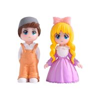 2pc Girl Boy Lover Figure DIY Accessories Pvc Craft Decoration Miniature Fairy Garden Ornament