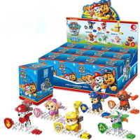 PAW Patrol ชุดอาคารบล็อกของเล่นเปลี่ยนตัวเลขอิฐของเล่นสำหรับเด็กกล่องตาบอด PAW Patrol ของเล่น PAW Patrol