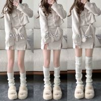 【YD】 Womens Leg Warmers Socks JK College Knitted Warm Over Knee Boot Cuffs 70/50/40cm