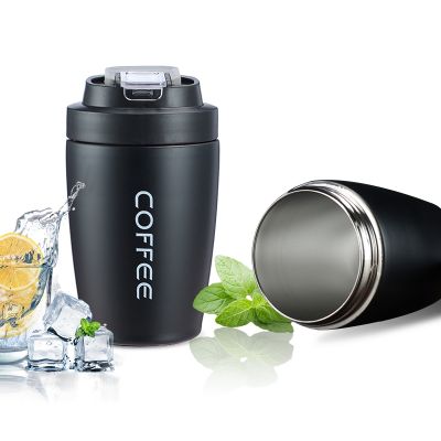 【High-end cups】 400มิลลิลิตร500มิลลิลิตรสแตนเลสร้อนกาแฟความร้อนแก้วชา Drinkware ขวดน้ำกระติกฉนวนรั่วซึมเดินทางถ้วย