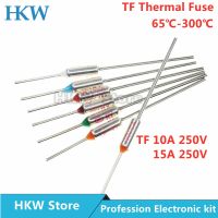 100pcs TF Thermal Fuse RY 10A 15A 250V Temperature Control Thermostat Switch 120 121 142 155 165 172 216 220 240 280 C ℃ Degree Bar Wine Tools