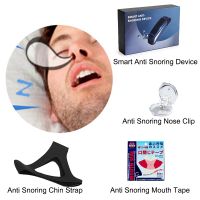 Smart Anti Snoring Device/Nose Clip/ Chin Strap/Mouth Tape Stop Snoring Effective Solution Snore Sleep Apnea Aid Noise Reduction