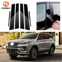 รถประตูหน้าต่างตัดเสาโพสต์สำหรับโตโยต้า FORTUNER 2016 2017 2018 2019 2020 2021 2022ปั้นชุดสติกเกอร์ forger