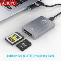 AJIUYU Cfexpress Type B USB การ์ดรีดเดอร์ SD 3.1 Gen 2 10Gbps อะแดปเตอร์จัดเก็บหน่วยความจำ Thunderbolt 3 Type C คอมพิวเตอร์แล็ปท็อปโทรศัพท์