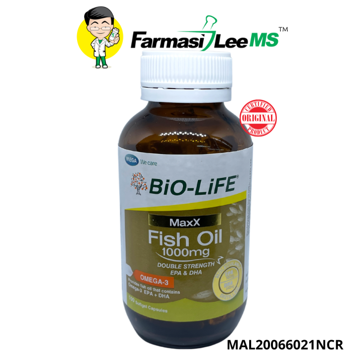 Bio Life Maxx Fish Oil 1000mg 100s (Exp 01/2024) | Lazada