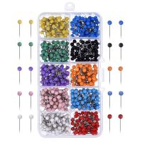 500pcs/lot Pearl light locating pins 10 Color DIY patchwork sewing pins positioning needle garment accessory