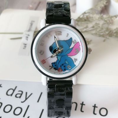 Stitch Star Childrens Watch Boy Girl Cartoon Anime Character Kids Watch Birthday Gifts Students Clock