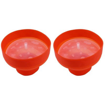 2X Popcorn Microwave Silicone Foldable Red Kitchen Easy Tools Diy Popcorn Bucket Bowl Maker with Lid