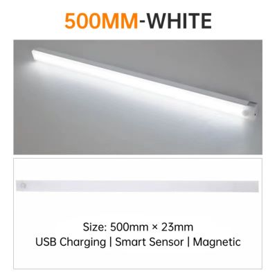 【CC】 Sensor Night Lighting USB Rechargeable Wardrobe Cabinet Lamps Closet Bedroom
