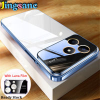 เคสโทรศัพท์พร้อมสำหรับ Realme C53ฝาหลังเคสชุบเคลือบผิวด้วยฟิล์มป้องกันเลนส์ในตัวเคสนิ่มรองรับการกระแทกกันกระแทก C53 Realme