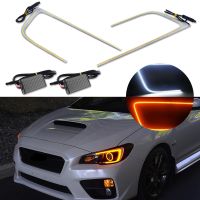 Car LED Daytime Running Light Angel Eye DRL with Turning Light for Subaru WRXSTI Legacy 2015-2018