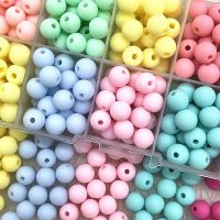 New 8mm 10mm Round Acrylic Matte Beads Loose Spacer Beads for Jewelry Making DIY Handmade Bracelets Accessory Beads