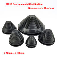 【2023】12pcs Black Tapered Rubber Wiring Grommets Gasket Electric Cable Protector Dust Plug 8090-130mm