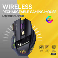 GW-X7Rechargeable 2.4กิกะเฮิร์ตซ์เมาส์ไร้สายพีซี Gamer เมาส์คอมพิวเตอร์เมาส์สำหรับเล่นเกมเหมาะกับการทำงาน Mause 3200จุดต่อนิ้วเงียบหนูสำหรับแล็ปท็อป