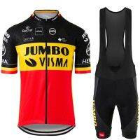 2022 JUMBO VISMA Belgium Cycling Jersey Set Belgian Champion Cycling Clothing Road Bike shirts Suit Bicycle Shorts MTB Maillot