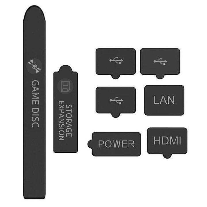 สำหรับ-xbox-series-ชุด-s-x-อุปกรณ์เสริมเครื่องเกมคอนโซลซิลิโคน8ชิ้นชุดฝาครอบกันฝุ่น