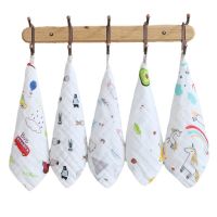 【jw】☁☊  Newborn Cotton Seersucker Six Layer Feeding Kids  Handkerchief Absorbent Printed Baby Saliva