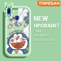 YIWESAN เคสสำหรับ VIVO Y95,Y91i Y91การ์ตูนน่ารักโดราเอมอนมอนมอนน้อยมอนสเตอร์เคสนิ่มทนต่อการเสียดสีเคสโทรศัพท์โปร่งใสฝาครอบป้องกันเลนส์กล้องถ่ายรูปซิลิกาเจล TPU