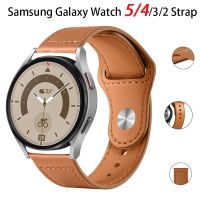 สายนาฬิกาข้อมือหนัง สําหรับ Samsung Watch 4 5 40 44 มม. Watch 5 Pro 45 มม. 20 22 มม. Galaxy Watch 4 Classic Active 2 3 42 46 มม. 【QYUE】