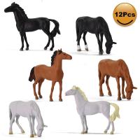 Model Train Scenery 1:43 Model Horses Cows PVC O Scale Farm Animals Cow and Horse Railway Layout Desktop Decor