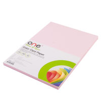 กระดาษการ์ดสี A4 180 แกรม ชมพู (50แผ่น) ONE