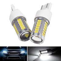 KLNU 2Pcs 6000K สีขาว T20 7443 7440 5630 33SMD LED Dome แผนที่รถสำรองหลอดไหสว่างรอบด้าน